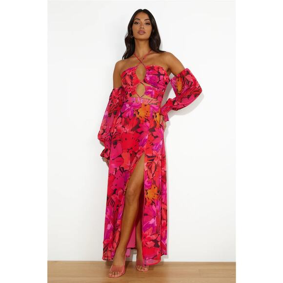 Runaway Dresses & Skirts - RUNAWAY Karma Maxi Dress Orange Floral